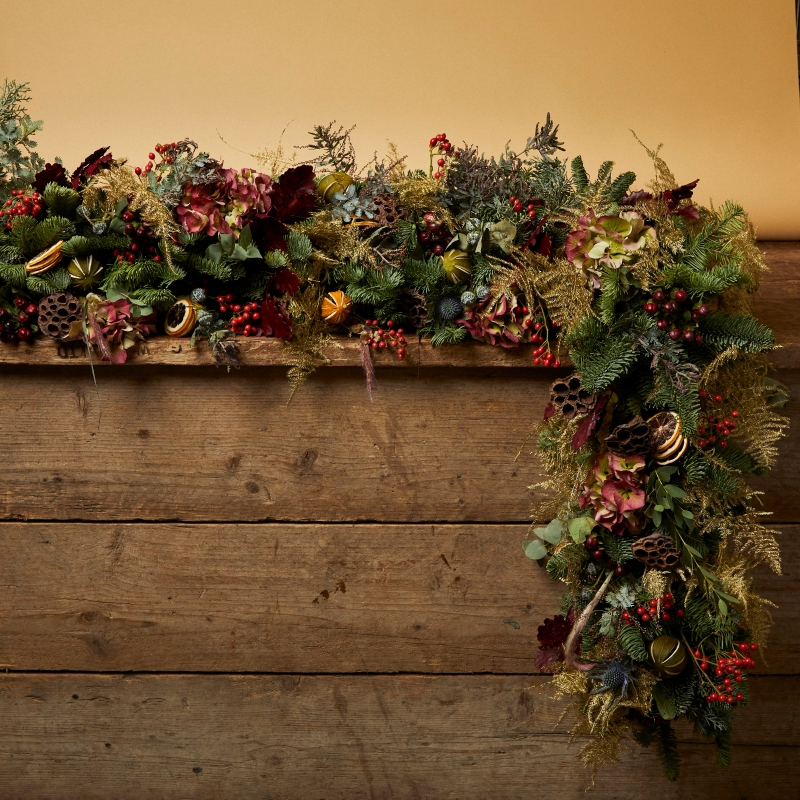 Fireplace Garland by Clapham Flowers in London