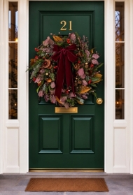 Christmas wreaths in London by Clapham Flowers